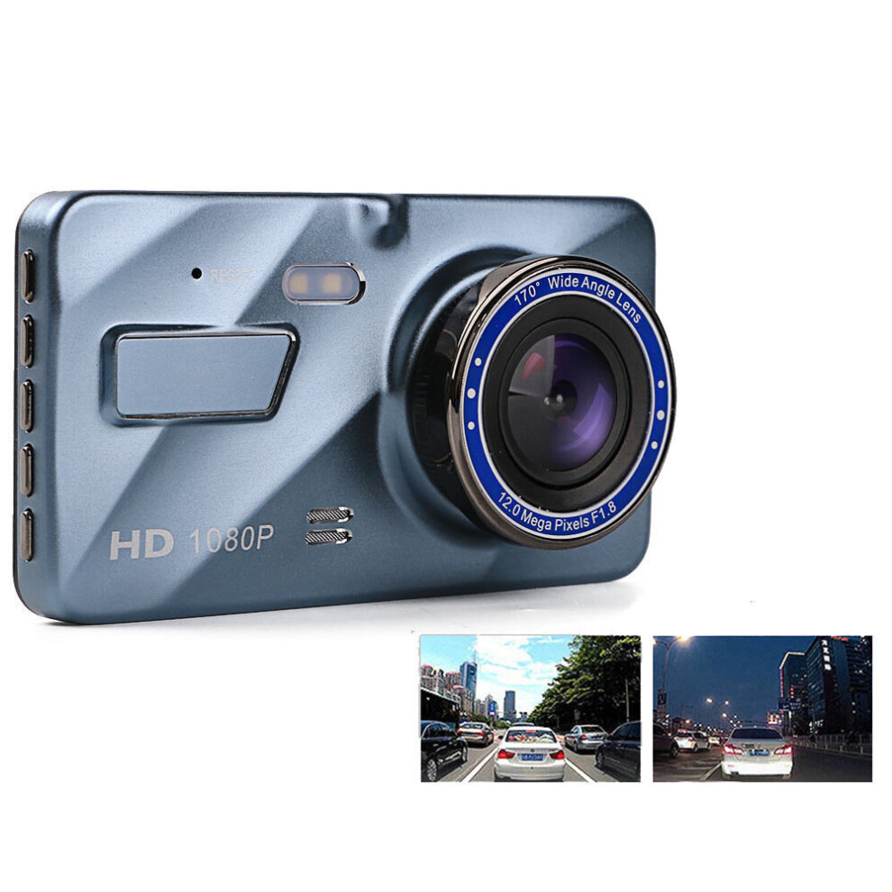 (Touching Dash Cam) 4" HD 1080P Dual Lens Car Dash Cam Front and Rear Camera Recorder 170Â°-image-OPC-P66MQH8-NEW