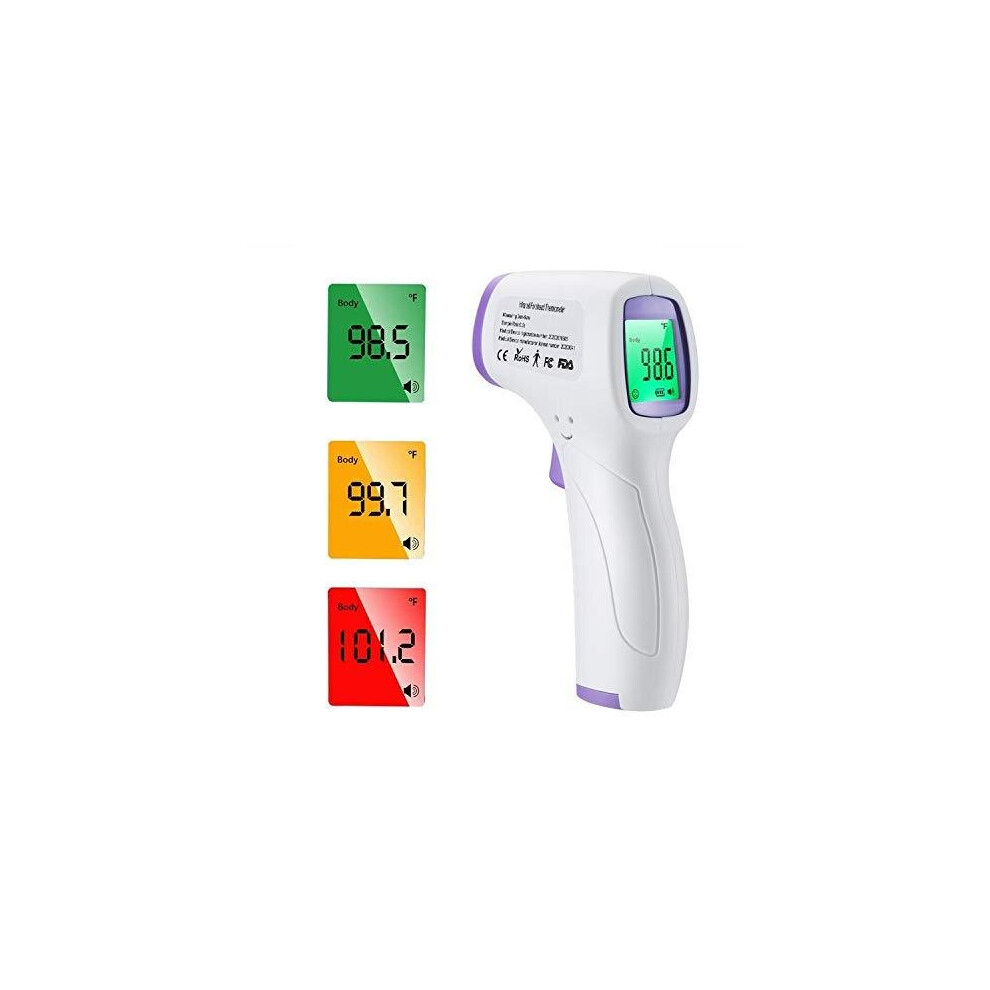 [2020 New] Front Thermometer, Non-Contact Portable Infrared Thermometer, Accurate Instant Readings, Suitable for Children, Adults, Food, etc (Purple