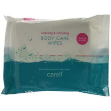 Carell Body Care Wipes - Easy to use, Containing Aloe Vera, Dermotologically Tested, Alcohol-Free - Pack of 60 Wipes