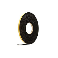 Neoprene Rubber Black Self-adhesive Sponge Strip 10mm wide x 5mm thick x 10m long