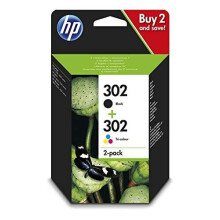 HP X4D37AE 302 Original Ink Cartridges, Black and Tri-Colour, Multipack
