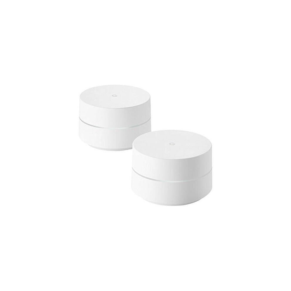 Google Mesh Wi-Fi Router Whole Home System, White, Pack of 2