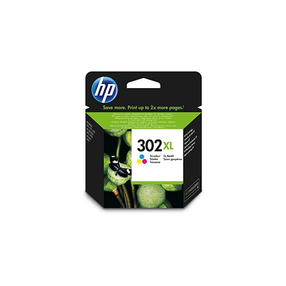 HP F6U67AE 302XL High Yield Original Ink Cartridge, Tri-Colour, Single Pack