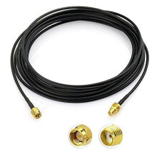 Eightwood SMA Extension Cable SMA Female BulkHead to Male Straight Adapter Extension Cable RG174 16.5ft 5m for 4G Antenna SMA WiFi Antenna Huawei 2G