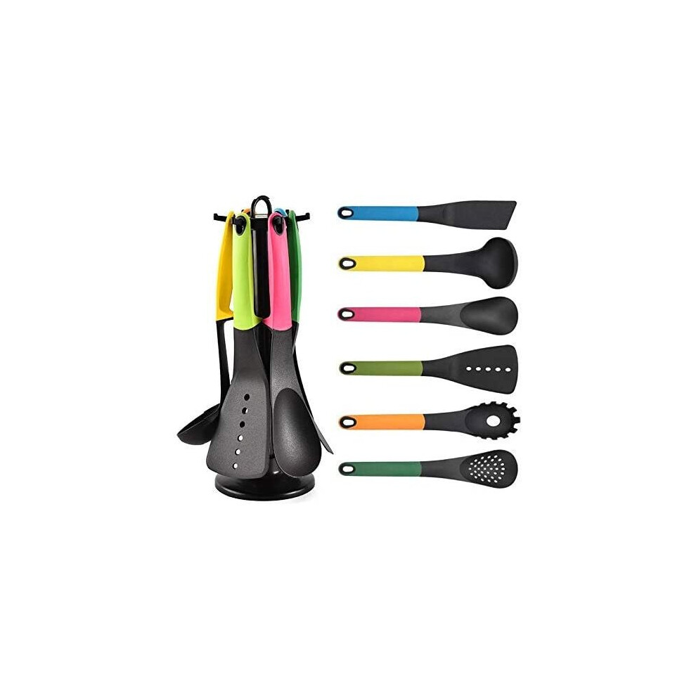 Kitchen Utensil Set 7pcs Nylon Silicone Cooking Utensils for Cooking