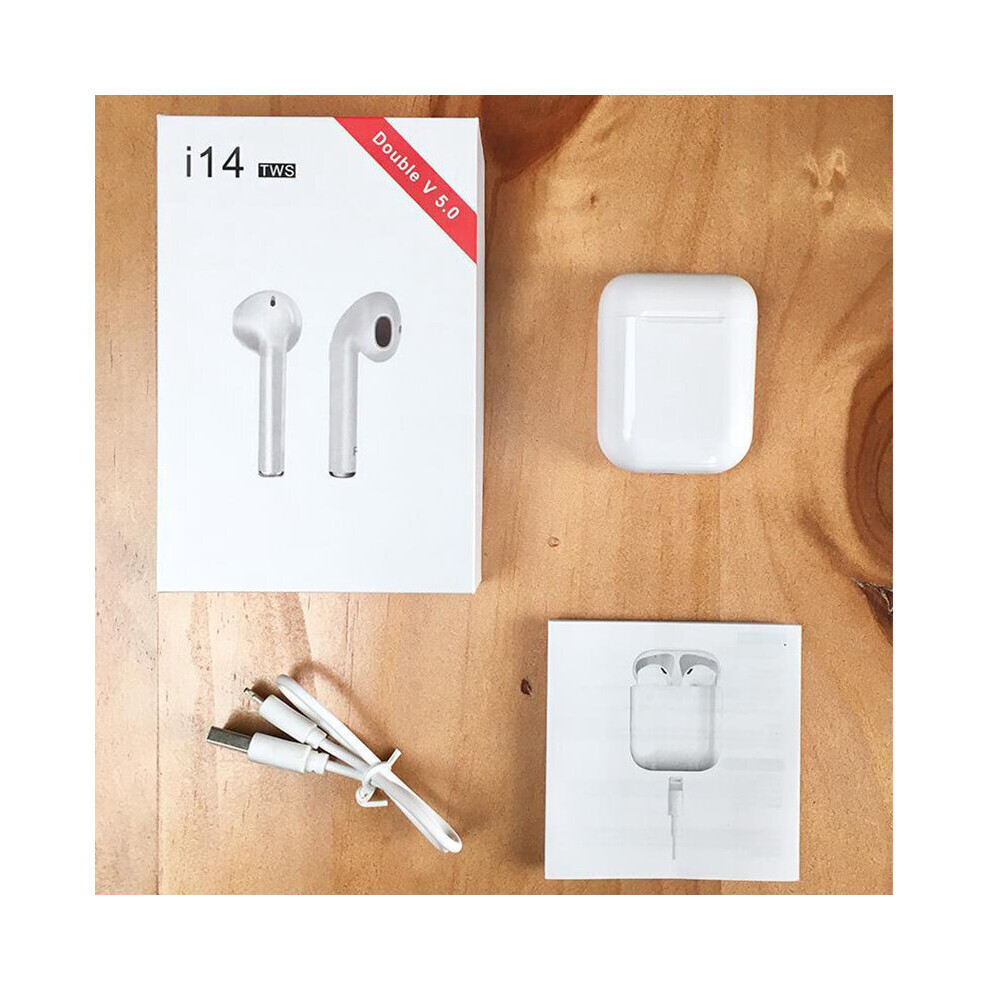 I14 Tws Wireless Bluetooth 5.0 Earphone Super 3D Stereo Earbuds White