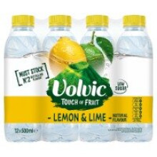 Volvic Touch of Fruit Lemon & Lime Natural Flavoured Water 12 x 500ml (12 x 500ml)