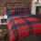 Argyle Double Duvet Cover Red 1