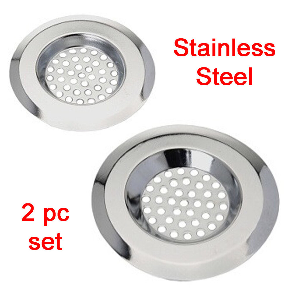 2pc Sink Strainers - Stainless Steel Sink Strainers