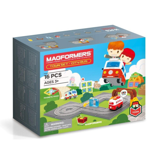 MAGFORMERS Magformers Town - City Bus Track Layout