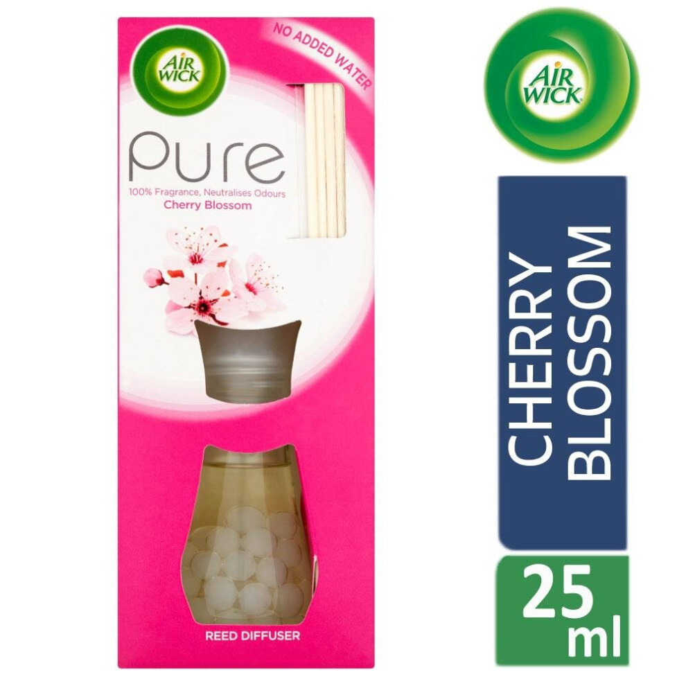 Air Wick Reed Diffuser Air Freshener Pure Cherry Blossom 25Ml Up To 28 Days