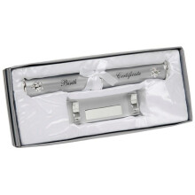 Silver Plated Birth Certificate Holder Boxed