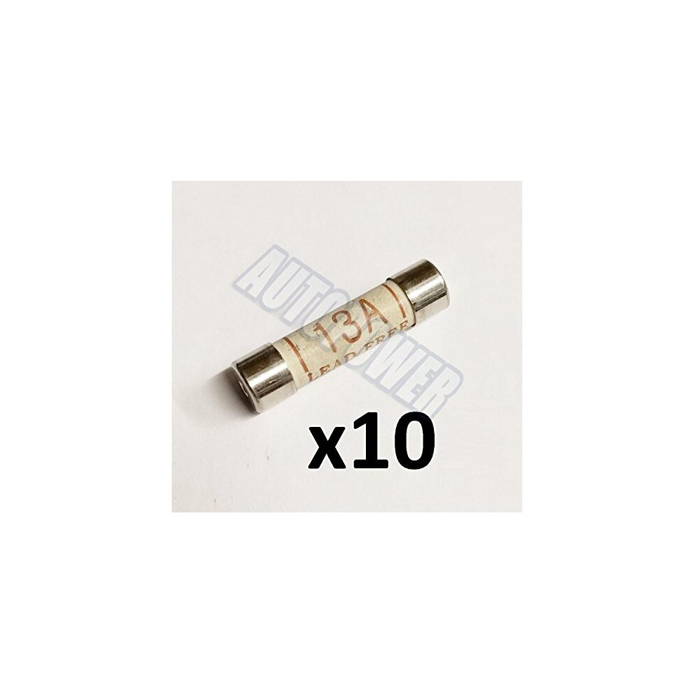 10 x 13a Domestic Fuses Plug Top Household Mains 13amp Cartridge Fuse