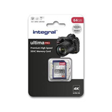 Integral 64GB SD Card 4K Ultra-HD Video Premium High Speed Memory Card SDXC Up to 100MB/s SDXC V30 UHS-I U3 Class 10 SD Memory Card