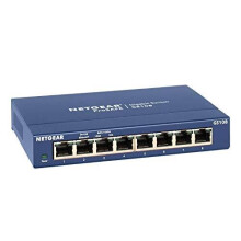 NETGEAR GS108 8-Port Gigabit Ethernet Network Switch, Hub, Internet Splitter, Desktop, and ProSAFE Lifetime Protection