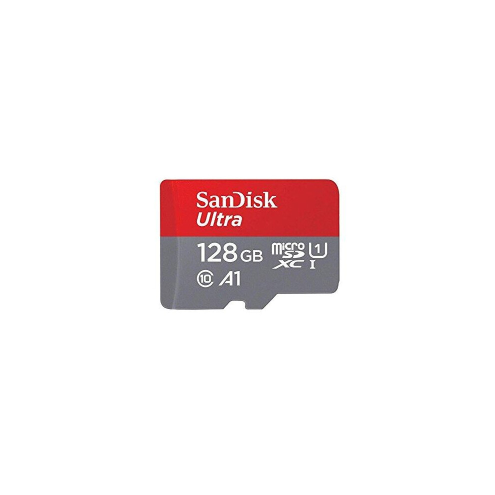 SanDisk Ultra 128 GB microSDXC Memory Card + SD Adapter with A1 App Performance Up to 100 MB/s, Class 10, U1