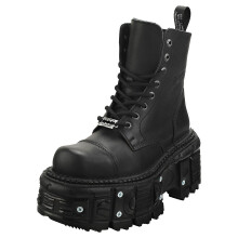 (42) New Rock Unisex Plateaustiefel M-TANK083-C1 Schwarz