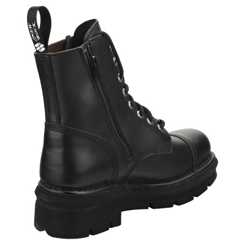 New Rock (39) New Rock Milit?r-Boots - Klassische Lederschuhe Schwarz 1