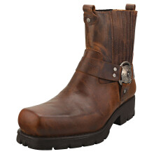 New Rock NEOBIKER M-7605-S20 - Plateaustiefel aus Leder in Dunkelbraun - 44 EU