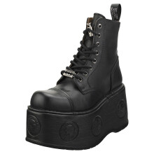 (40) New Rock Metallic Plattform Schuhe Schwarz Unisex - M-NEWMILI083-S28