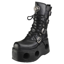 (42) New Rock Space Metallic Neptuno Stiefel Schwarz Unisex