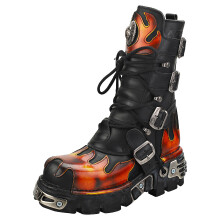 (5) New Rock Flames And Reactor Unisex Platform Boots
