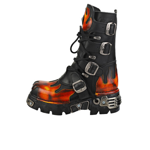 New Rock (11) New Rock Flames And Reactor Unisex Platform Boots 2