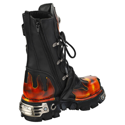 New Rock (11) New Rock Flames And Reactor Unisex Platform Boots 1