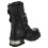 New Rock (36) New Rock Platform Boots Block-Heel in Metal-Look Schwarz Unisex 2