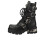 New Rock (36) New Rock Platform Boots Block-Heel in Metal-Look Schwarz Unisex 3