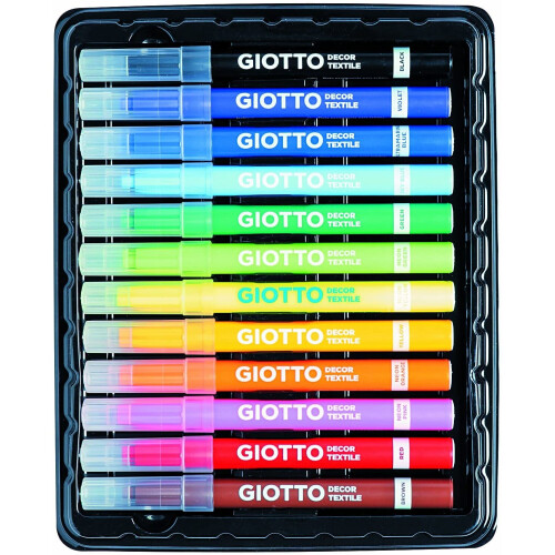 Giotto Decor Textile Markers 12 Pack 1
