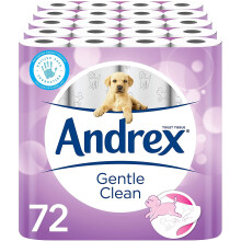 Andrex Gentle Clean Toilet Tissue 72 Rolls