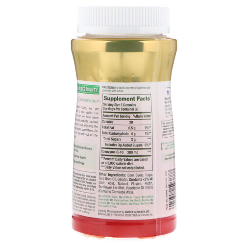 Nature's Bounty CoQ10 Gummies, 200 mg serving, Peach Mango, 60 ct 2