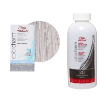 (T14 & 20 Vol. Developer) Wella Color Charm Permanent Liquid Hair Toner - T14 Pale Ash Blonde
