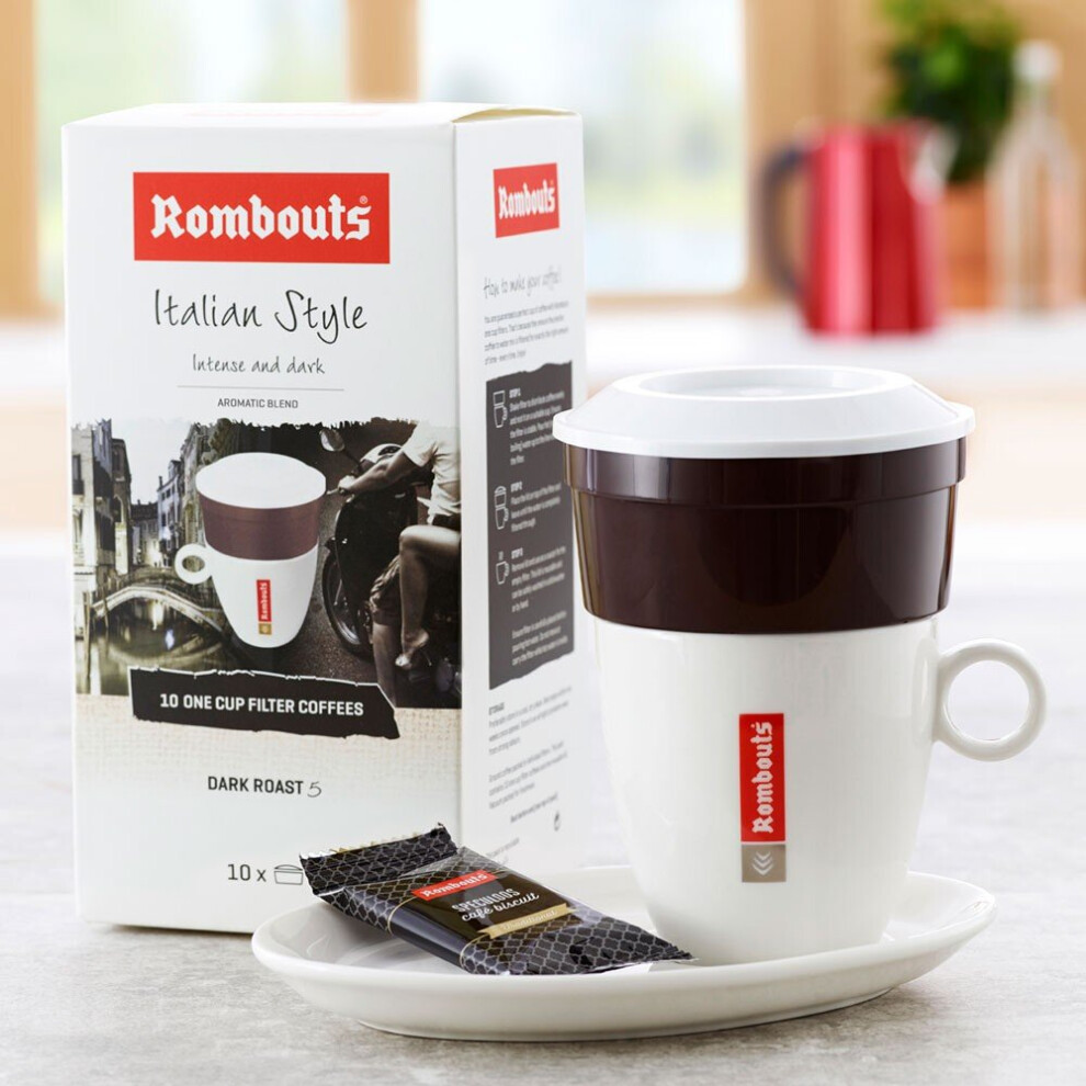 (Italian roast) Rombouts One Cup Filter Coffee pack of 40