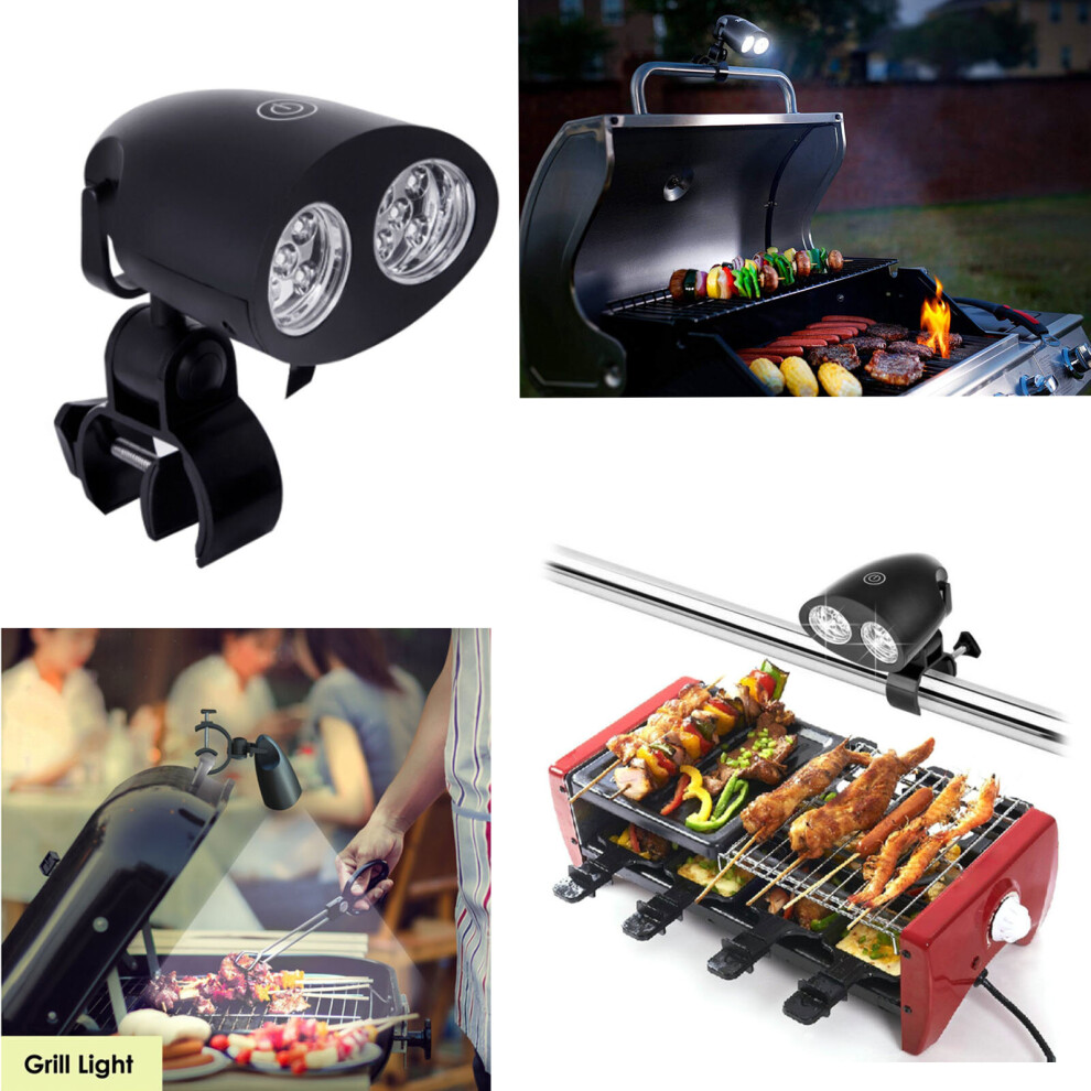 Barbecue Grill LED Light Camping Outdoors Handle Mount BBQ Tools