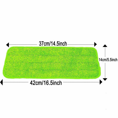 103220 Microfibre Spray Mop Replacement Pads - Pack of 3, 42cm x 14cm, Reusable, Easy Hook & Loop Attachment 2