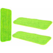 103220 Microfibre Spray Mop Replacement Pads - Pack of 3, 42cm x 14cm, Reusable, Easy Hook & Loop Attachment