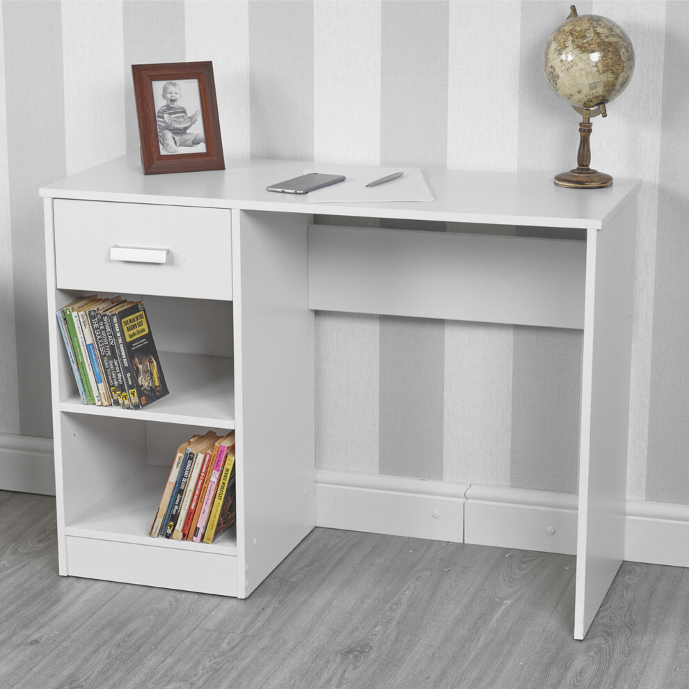 (White) Wooden Office Desk | Bedroom Computer Work Table