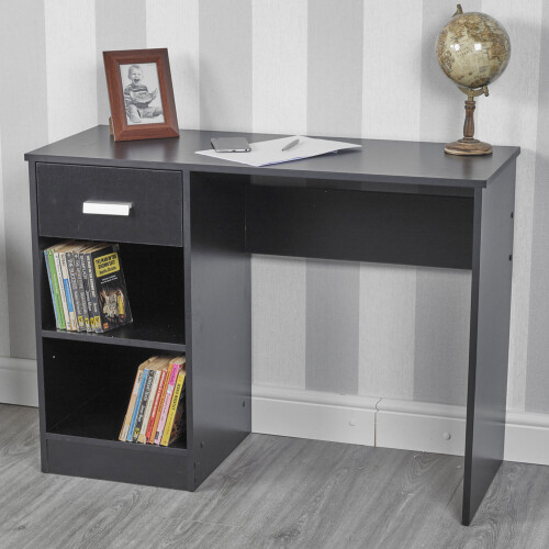 URBN Living (Black) Wooden Office Desk | Bedroom Computer Work Table