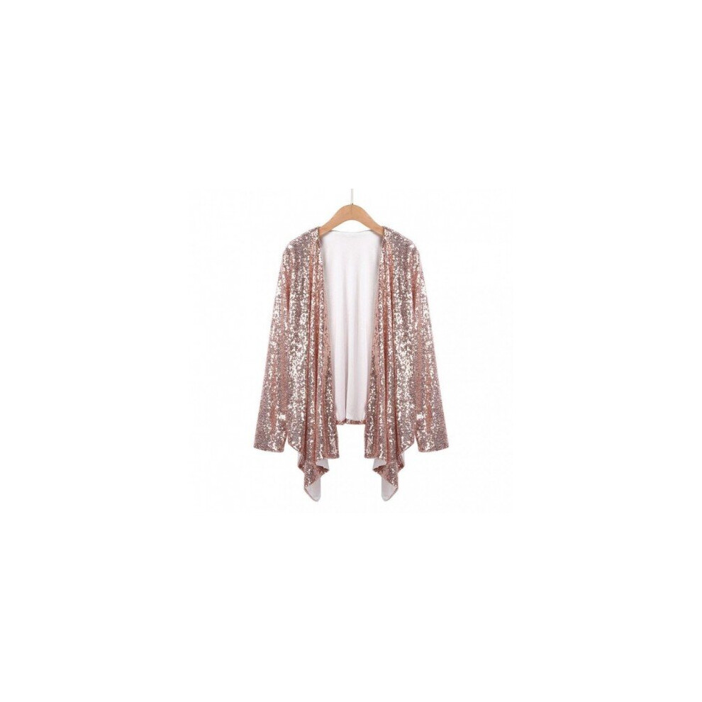Women Spring Coat Cardigan Autumn Casual Long Sleeve Solid Sequined Irregular Cardigan Tops Cover Up Blouse blusas kimonos mujer-image-OPC-P66PQBC-NEW