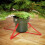 46cm Green & Red Real Tree Stand Plastic with Metal Base 2