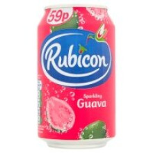 Rubicon Sparkling Guava Juice Drink 330ml Can (24 x 330ml)