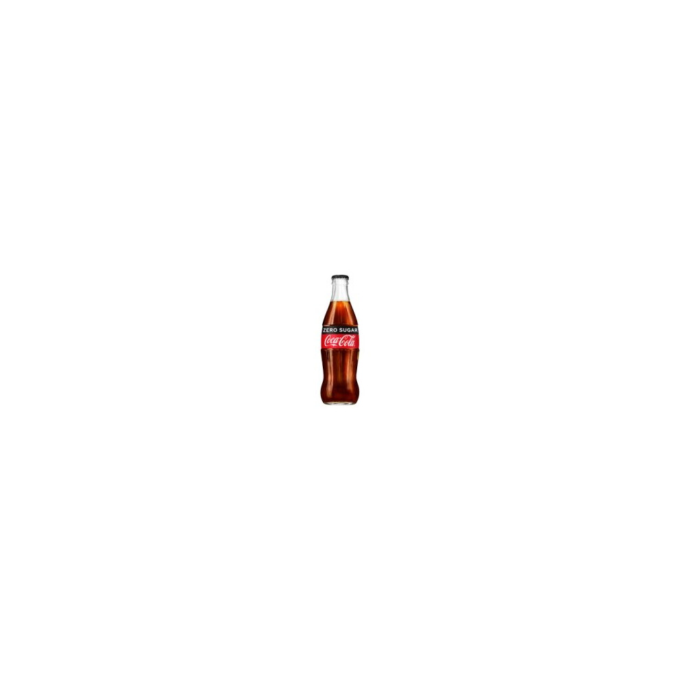 Coca-Cola Zero Glass Bottles 330ml (Pack of 24) (24 x 330ml)