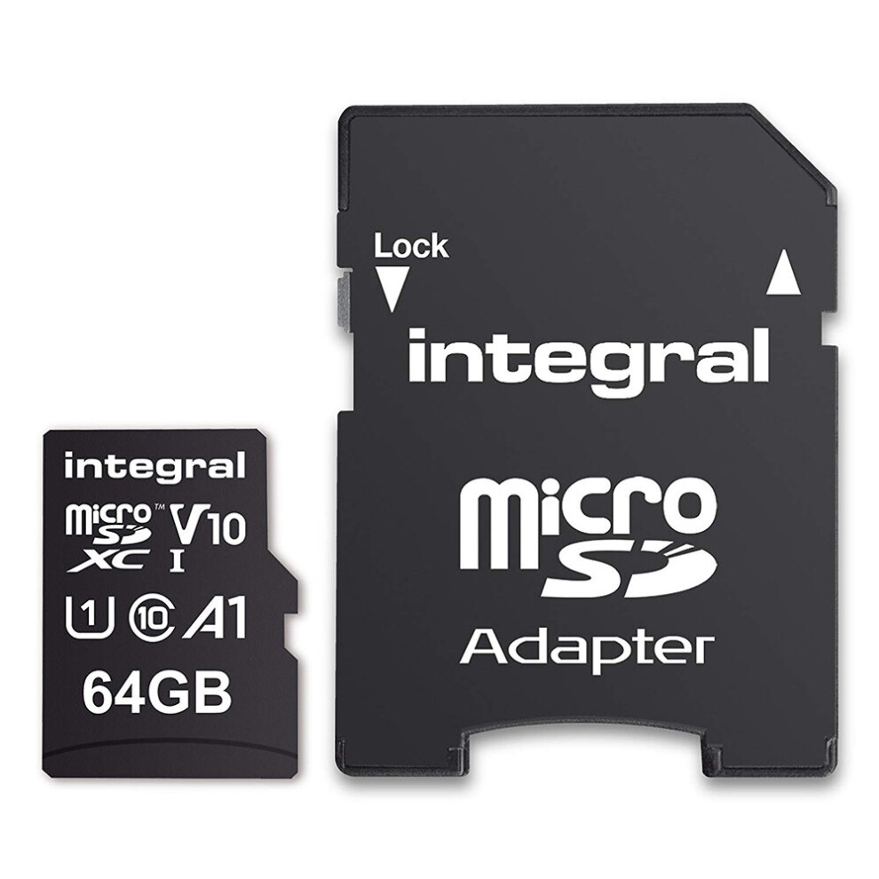 Micro Sd Card 64Gb With Sd Adapter - Class 10 5055288430822