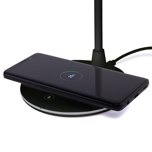 Apollo LED Lamp with Wireless Charging Pad & Bluetooth Speaker - Black 2