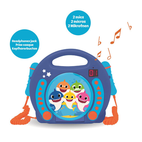 Baby Shark CD Player with Microphones 1