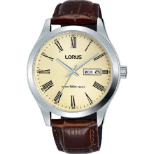 Lorus Men's Prosecco Shaded Dial Brown Leather Strap Dress Watch RXN53DX9
