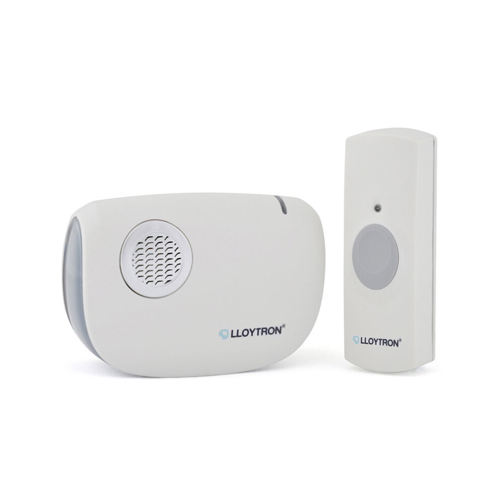 Dingdong Mip3 Battery Operated Portable Door Chime Kit - White 5052337011124