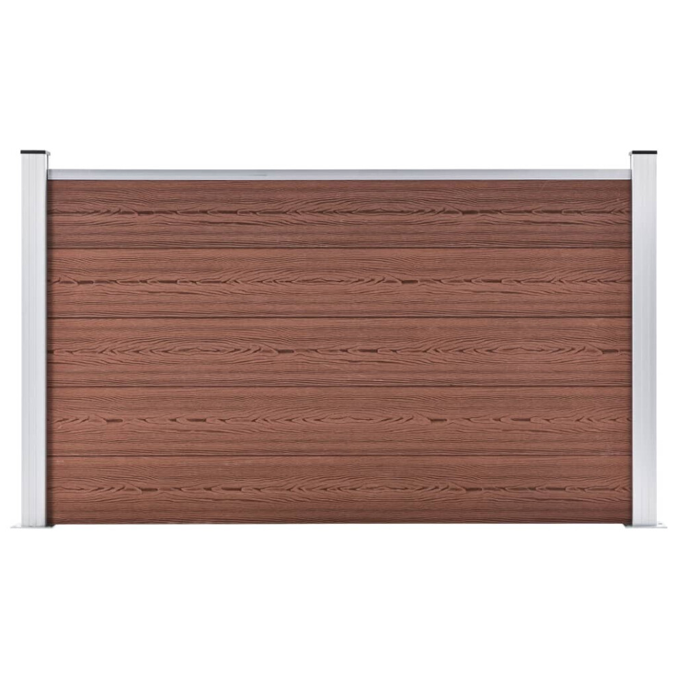 vidaXL Garden Fence WPC 180x105cm Brown Outdoor Backyard Fencing Wall Panel